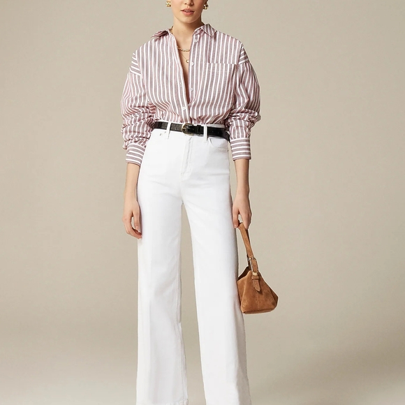 J. Crew Denim - J. Crew Classic White Wide Leg Jeans